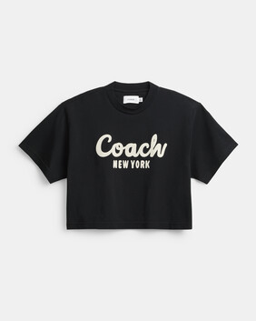 Cursive Signature Cropped T-shirt