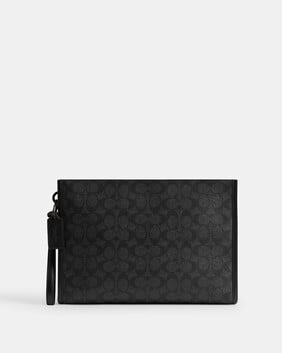 حقيبة تشارتر صغيرة بشعار الماركة قماش قنب