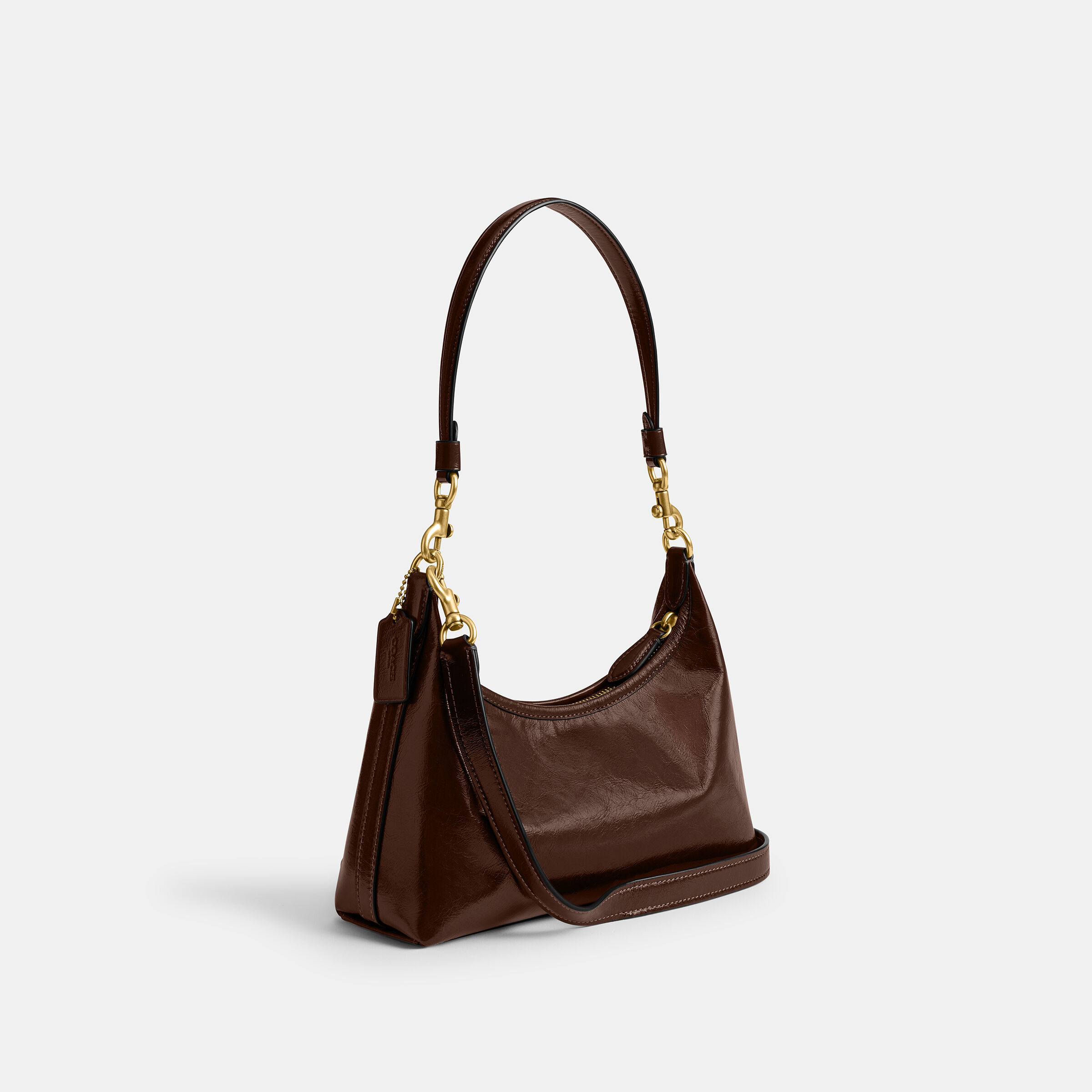 ショルダーバッグ COACH Dark Brown Leather Shoulder Bag COACH ZOE SHOULDER BAG - Handbag - maple/dark brown - Zalando.ie