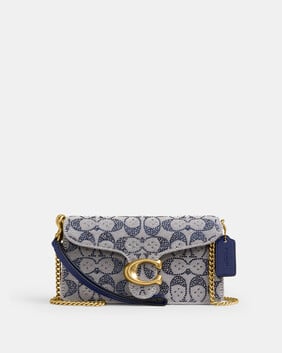 Crystal Signature Jacquard Tabby Chain Crossbody 19
