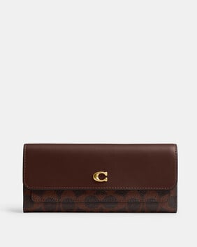 Mila Long Flap Wallet In Signature Canvas