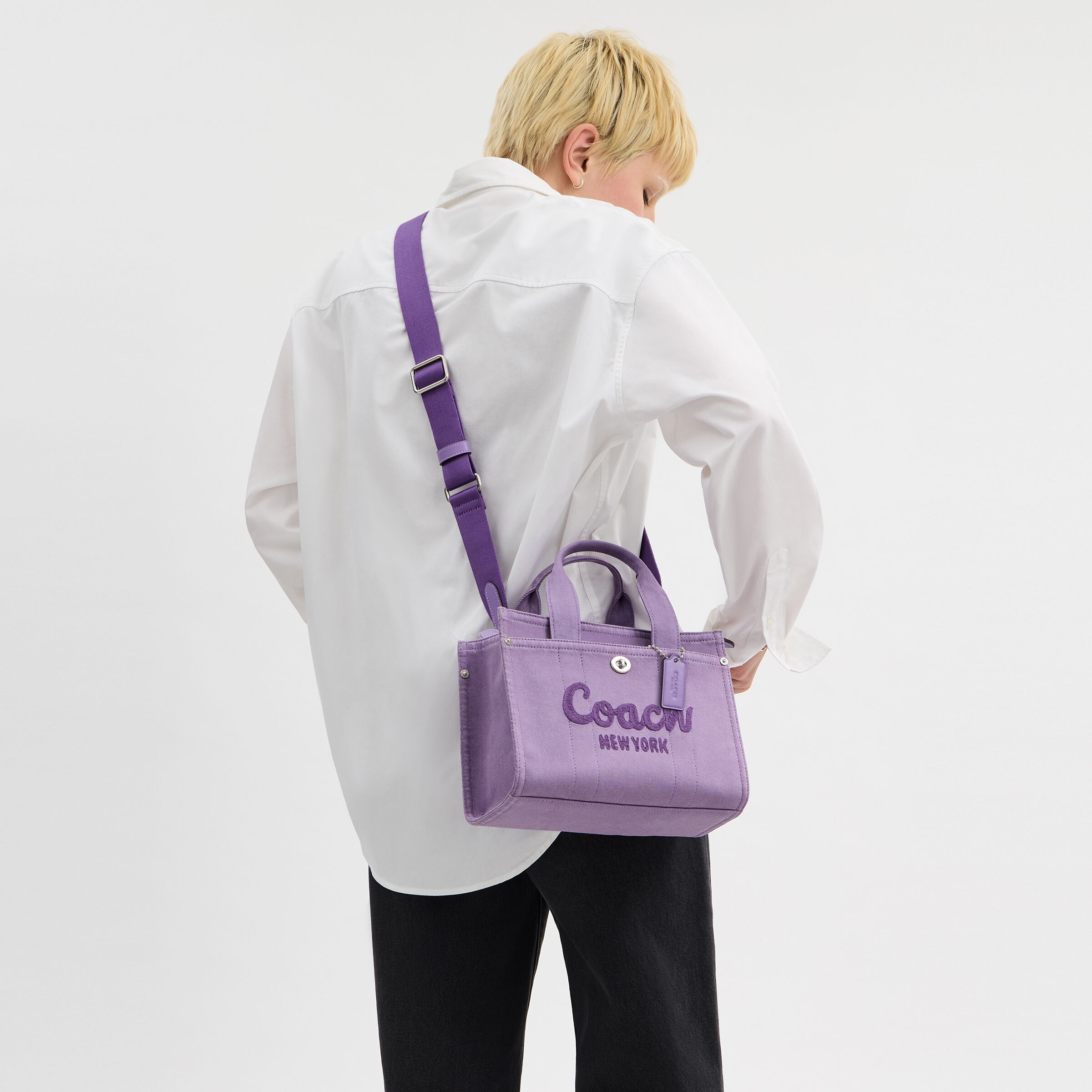 Buy COACH Cargo Tote Bag 26 Purple Online in UAE