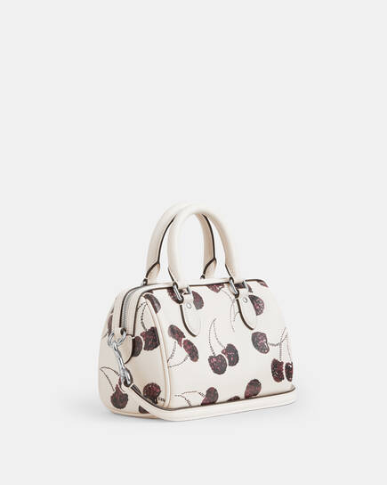 Buy COACH Mini Rowan Crossbody Bag With Cherry Print WHITE Online 