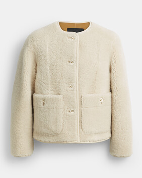 Shearling Cardigan Jacket