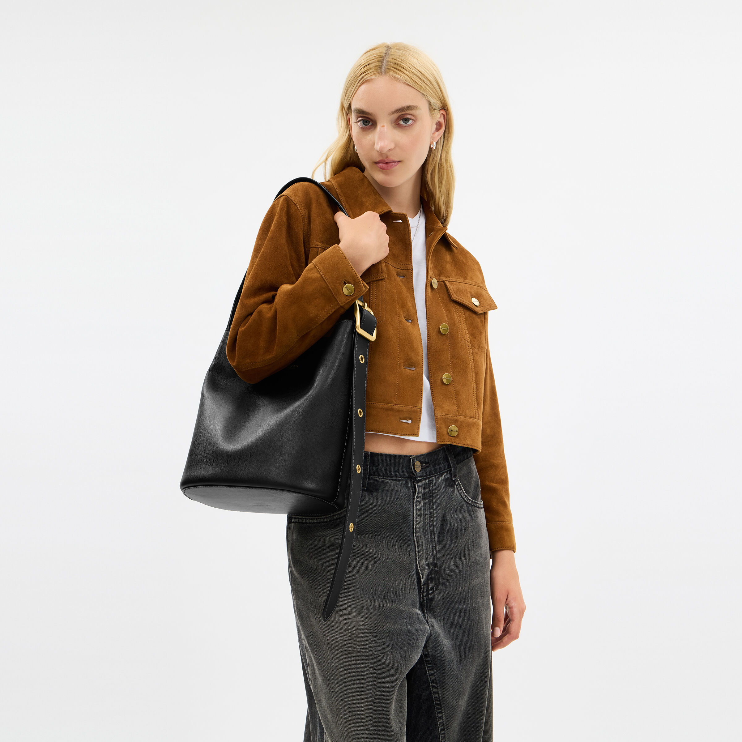 バッグ Coach Soho Bleeker Oneshoulder Bag Black Buy COACH Bleecker Bucket Bag Black Online in UAE