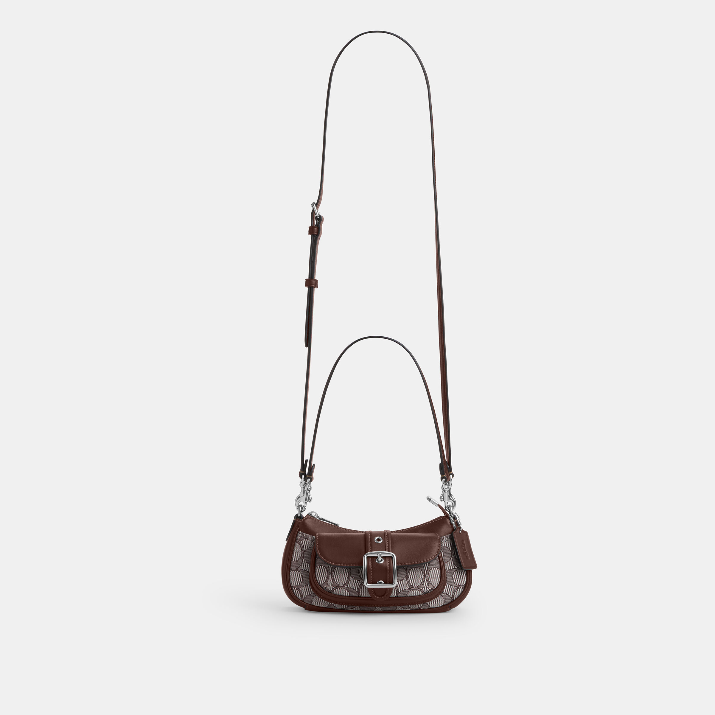 Buy COACH Ashton Mini Shoulder Bag In Signature Jacquard Brown