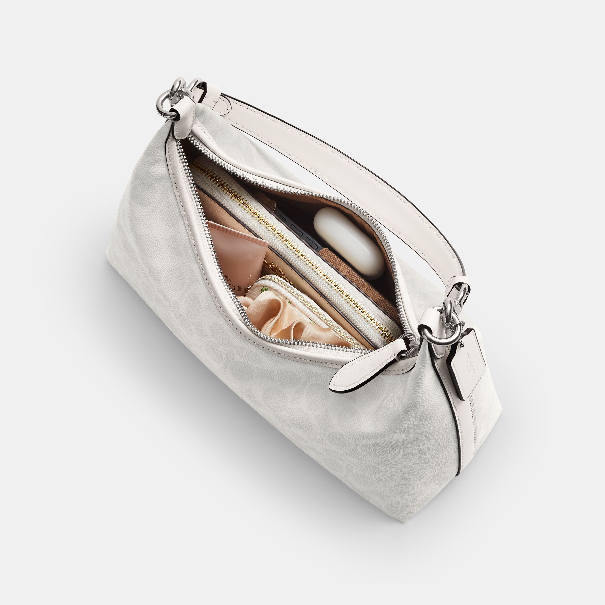 Buy COACH Juliet Shoulder Bag In Signature Canvas WHITE Online in UAE