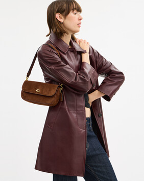 Suede Brook Flap Chain Bag