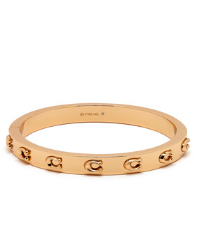 Signature Logo Bracelet, Gold-plated Brass