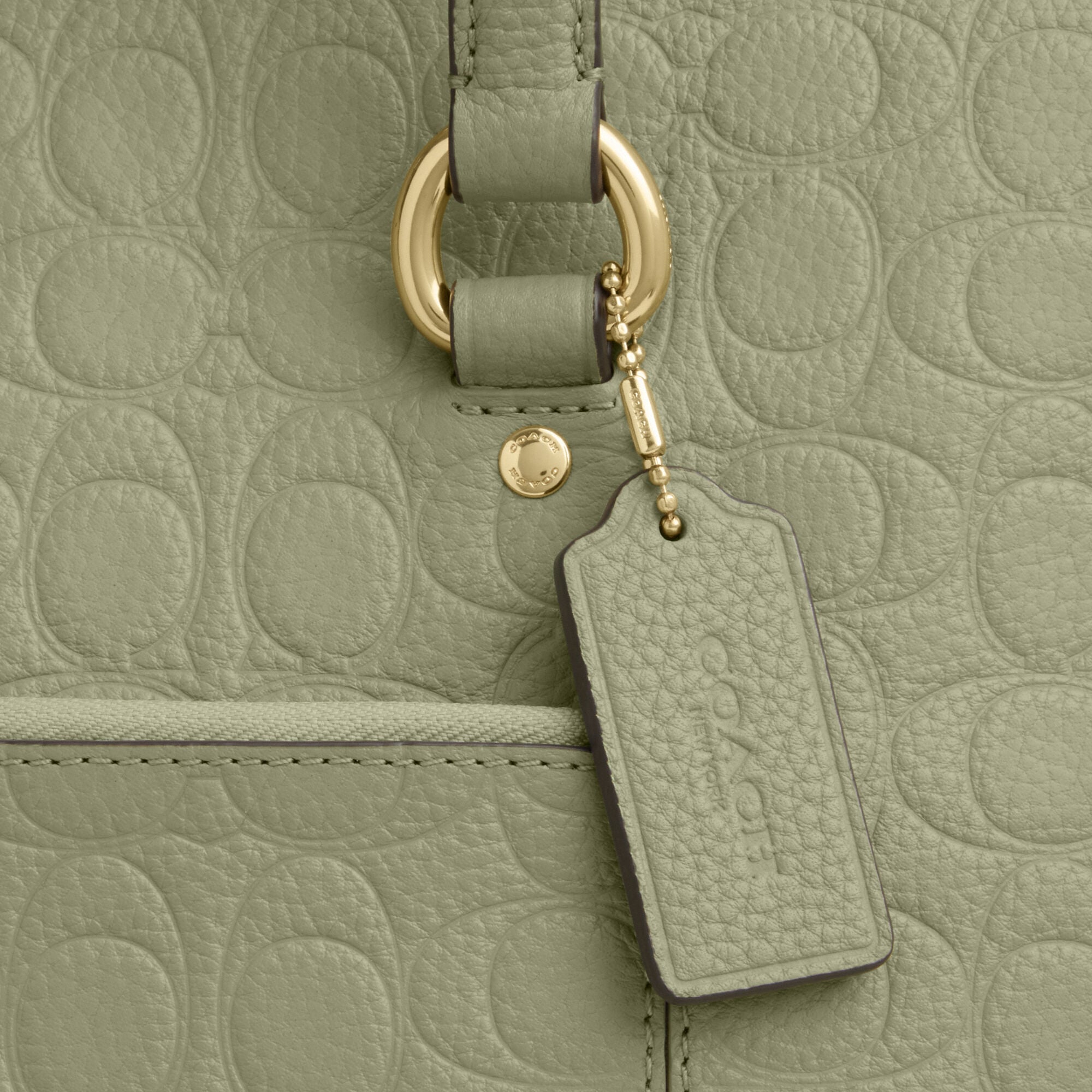 Buy COACH Station Tote Bag In Signature Leather Green Online in UAE