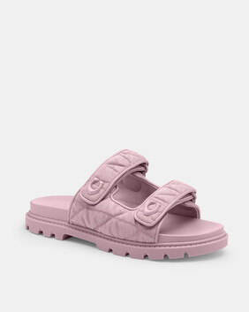 Sculpted C Double Band Sandal With Quilting