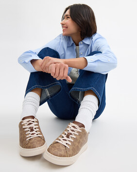 High Line Sneaker In Signature Canvas