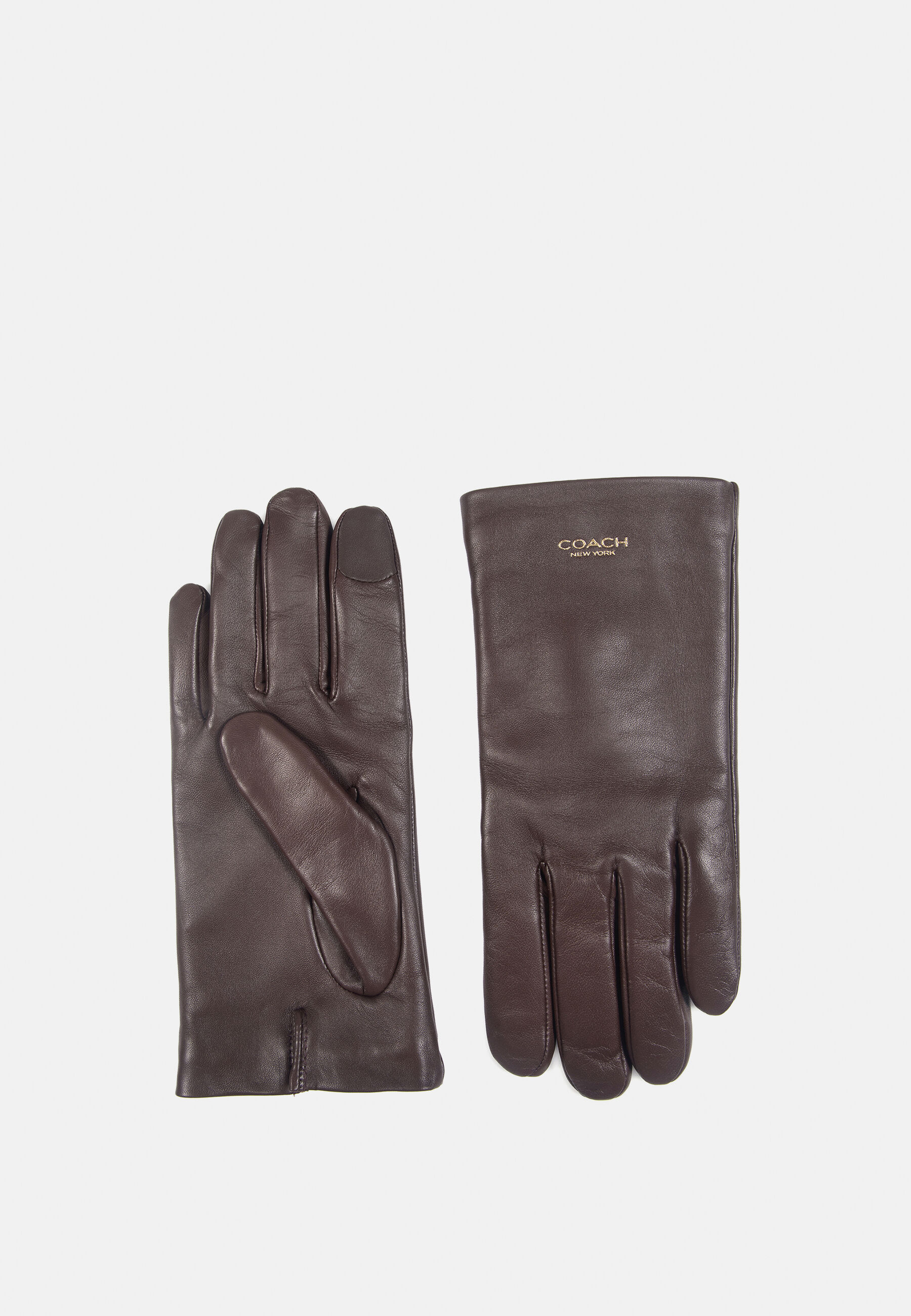 Buy COACH New York Womens Leather Tech Glove DARK BROWN Online in UAE