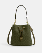 حقيبة باكيت روان قماش قنب بشعار الماركة