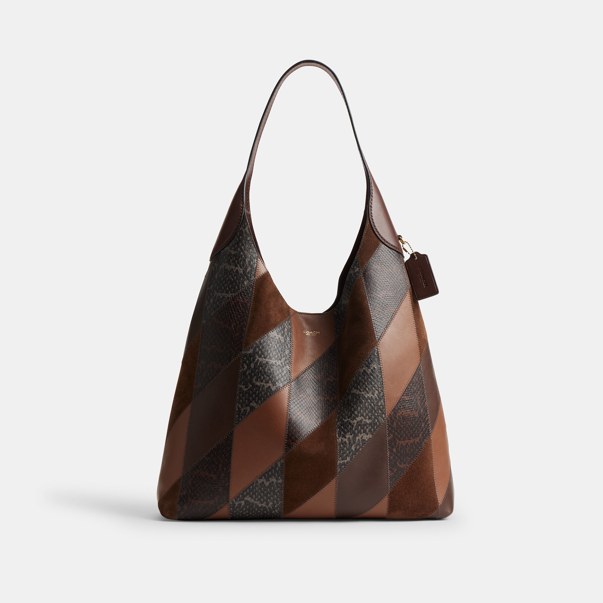 Buy COACH Brooklyn Shoulder Bag 39 With Snakeskin Patchwork DARK