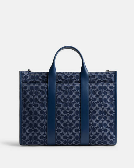 Wesley Tote In Signature Denim