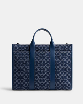 Wesley Tote In Signature Denim