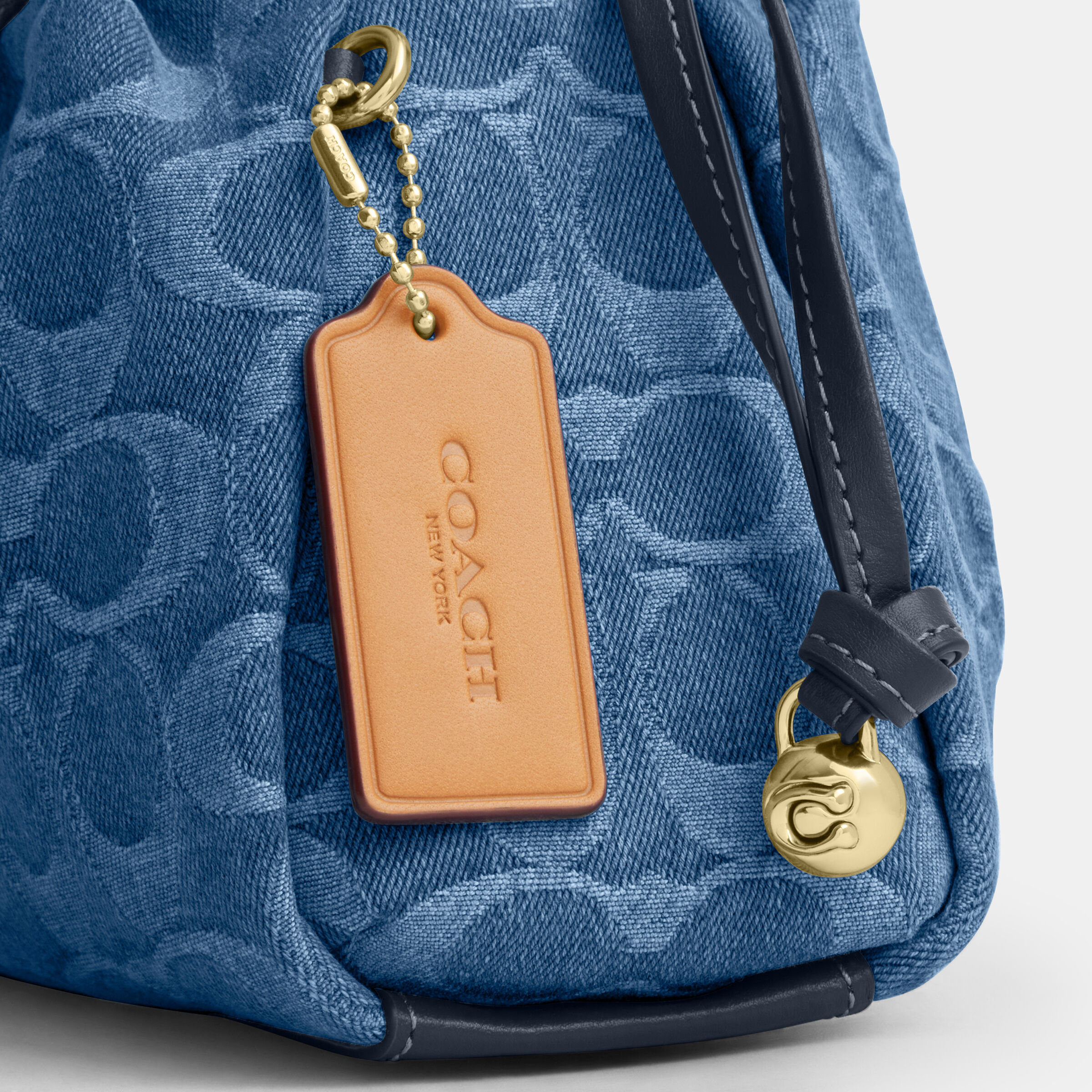 Buy COACH Faye Shoulder Bag In Signature Denim Blue Online in UAE
