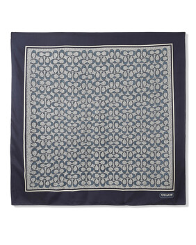 Vintage Signature Print Silk Square Scarf