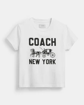 Horse And Carriage T-shirt In Organic Cotton