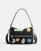 Brain Dead Dakota Crossbody Bag In Signature Nylon With Patches
