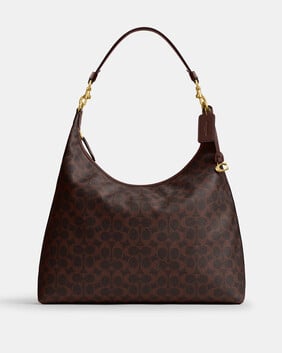 حقيبة كتف جولييت 38 قماش قنب بشعار الماركة