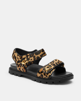 Brynn Sandal With Leopard Print