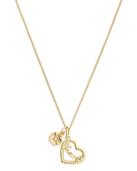 Heart Tearose Short Pendant Necklace