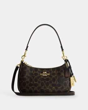 Teri Shoulder Bag In Loved Signature Canvas With Charms