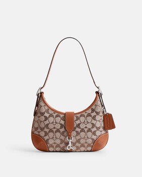 Hamptons Hobo Bag In Crystal Signature Jacquard 26