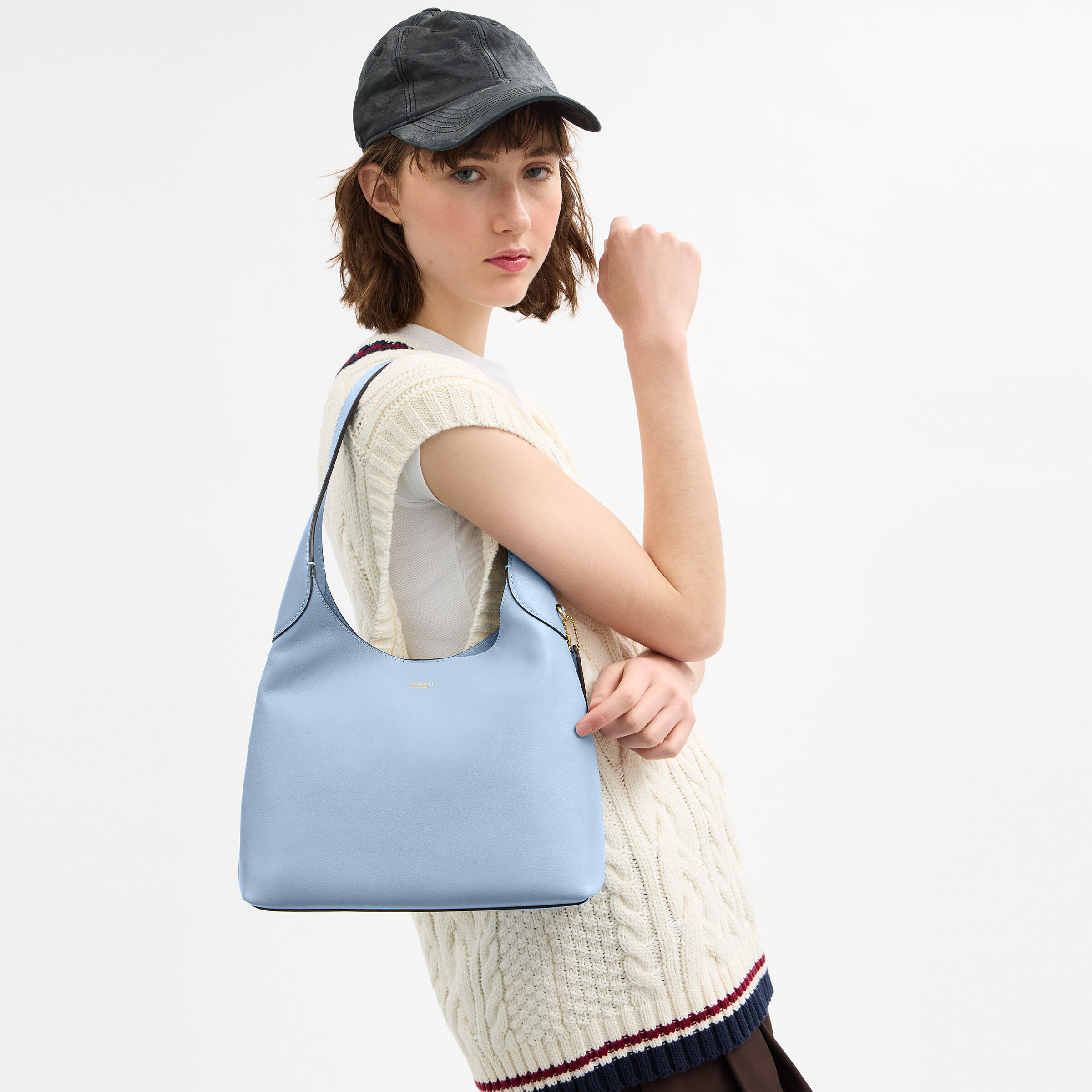 Buy COACH Brooklyn Shoulder Bag 28 Light/Pastel Blue Online