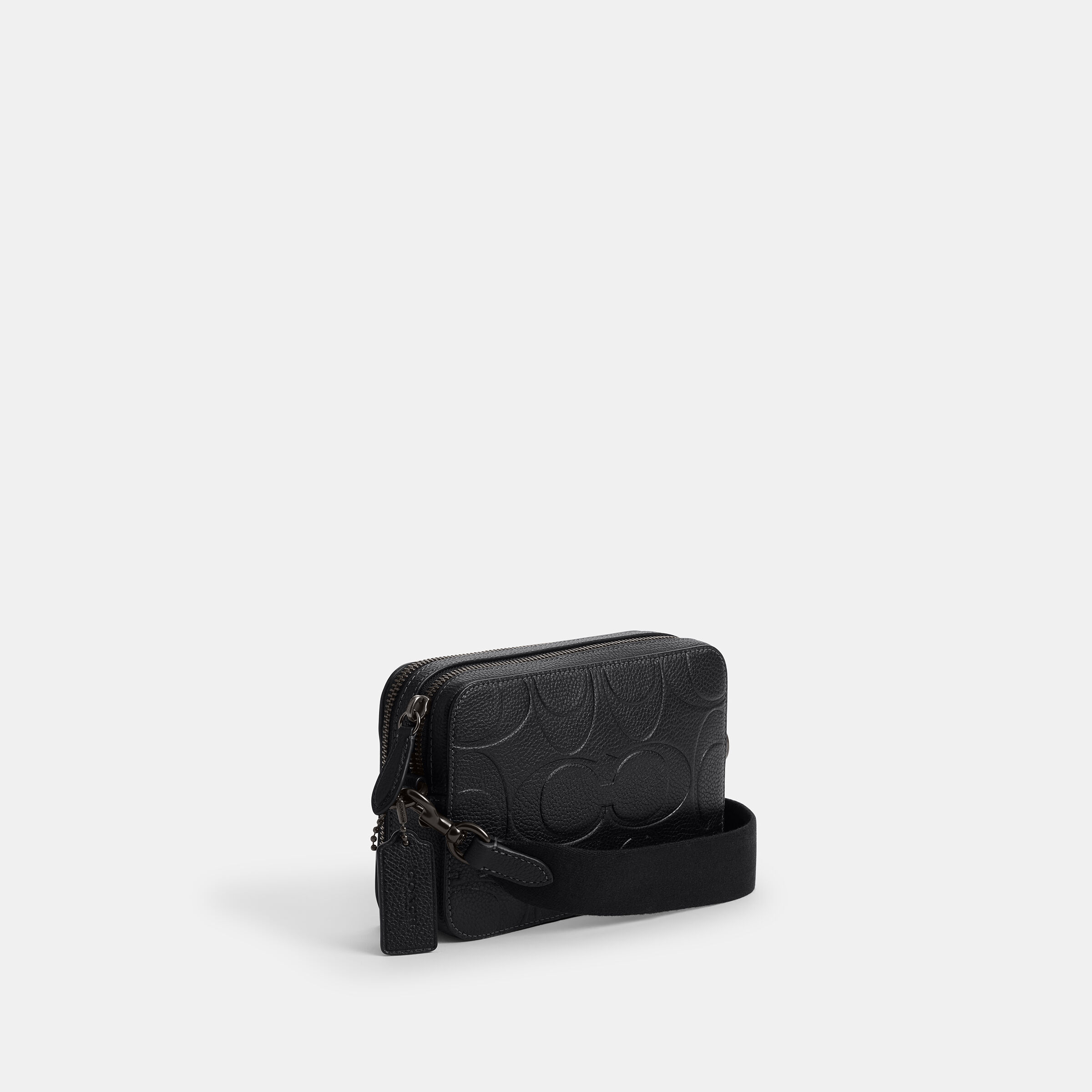 Buy COACH Charter Crossbody Bag 19 In Maxi Signature Leather Black
