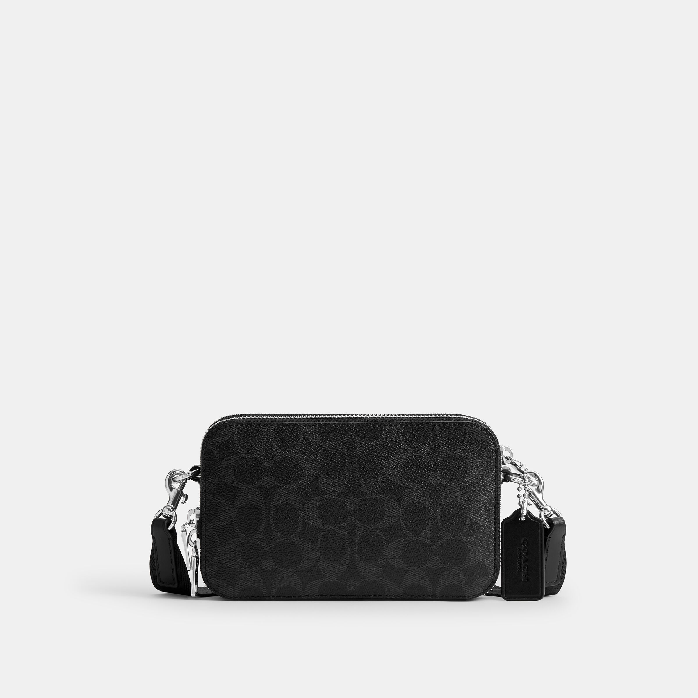 Buy COACH Clinton Crossbody Bag In Signature Canvas Black Online