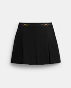 Sculpted C Pleated Skirt In Recycled Polyester