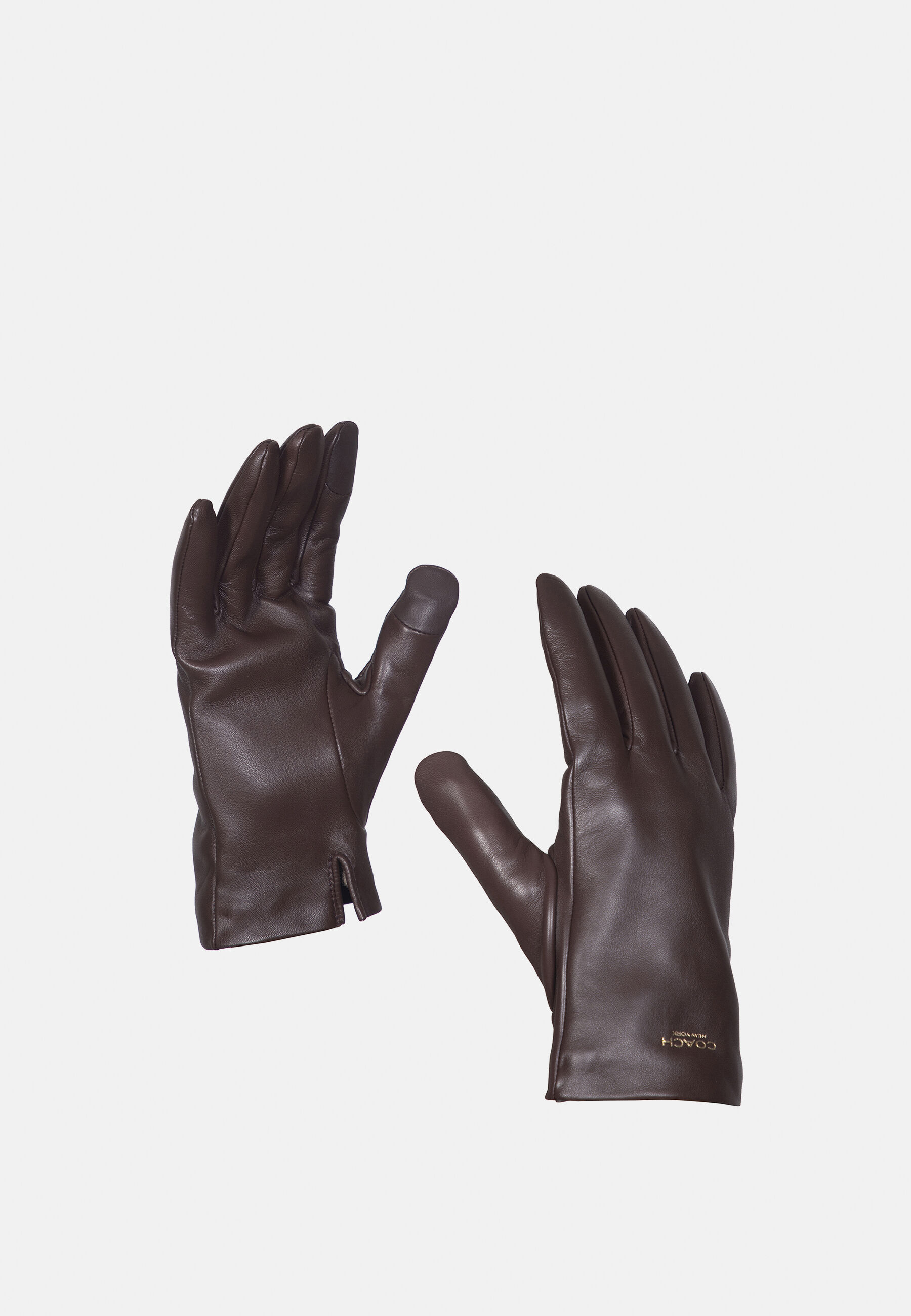 Buy COACH New York Womens Leather Tech Glove DARK BROWN Online in UAE