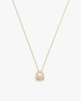 Iconic Charms Pav Handbag Pendant Necklace