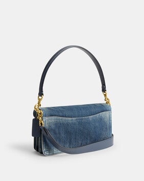 Tabby Shoulder Bag 26 In Regenerative Cotton Denim