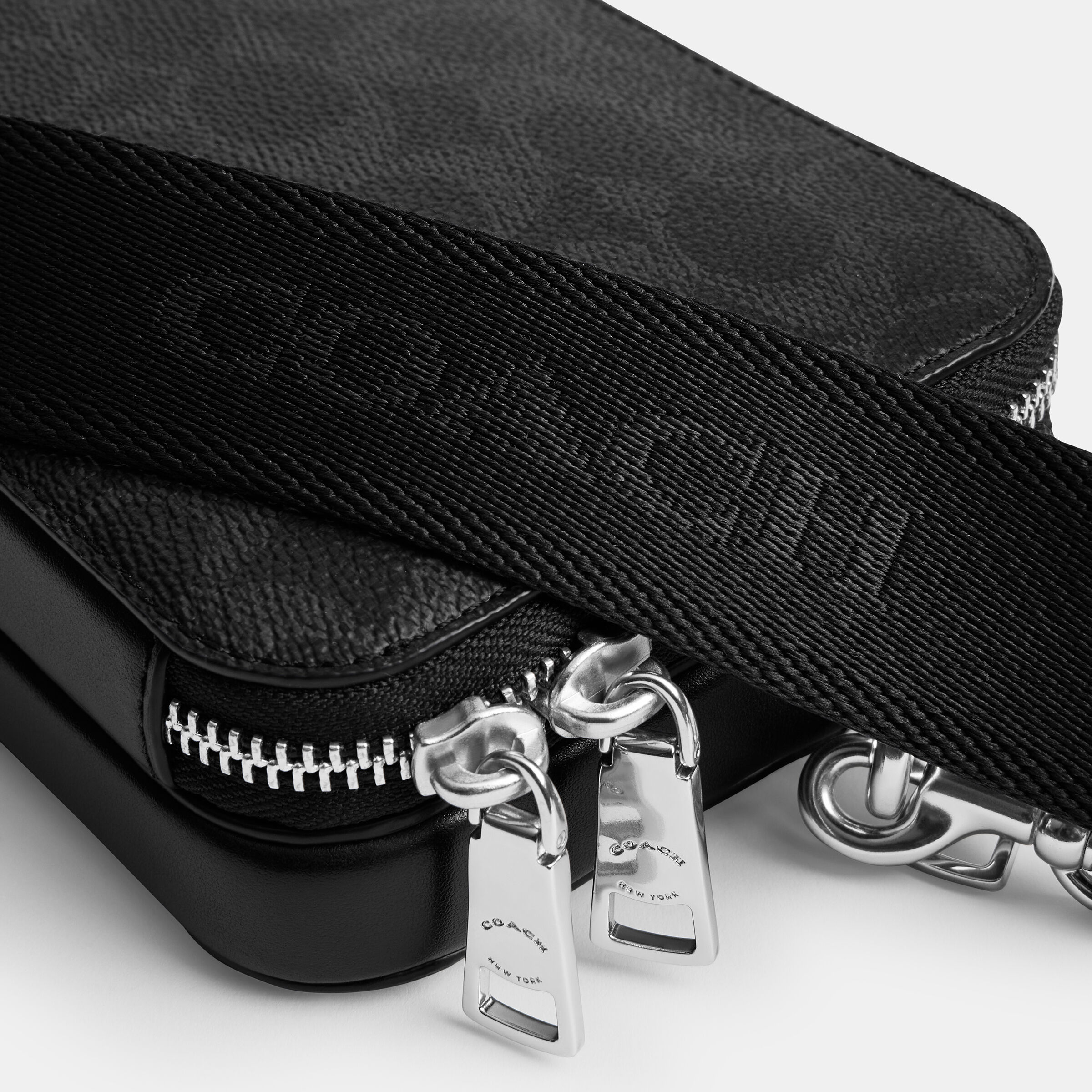 Buy COACH Clinton Crossbody Bag In Signature Canvas Black Online