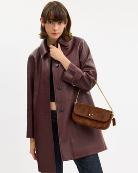 Suede Brook Flap Chain Bag