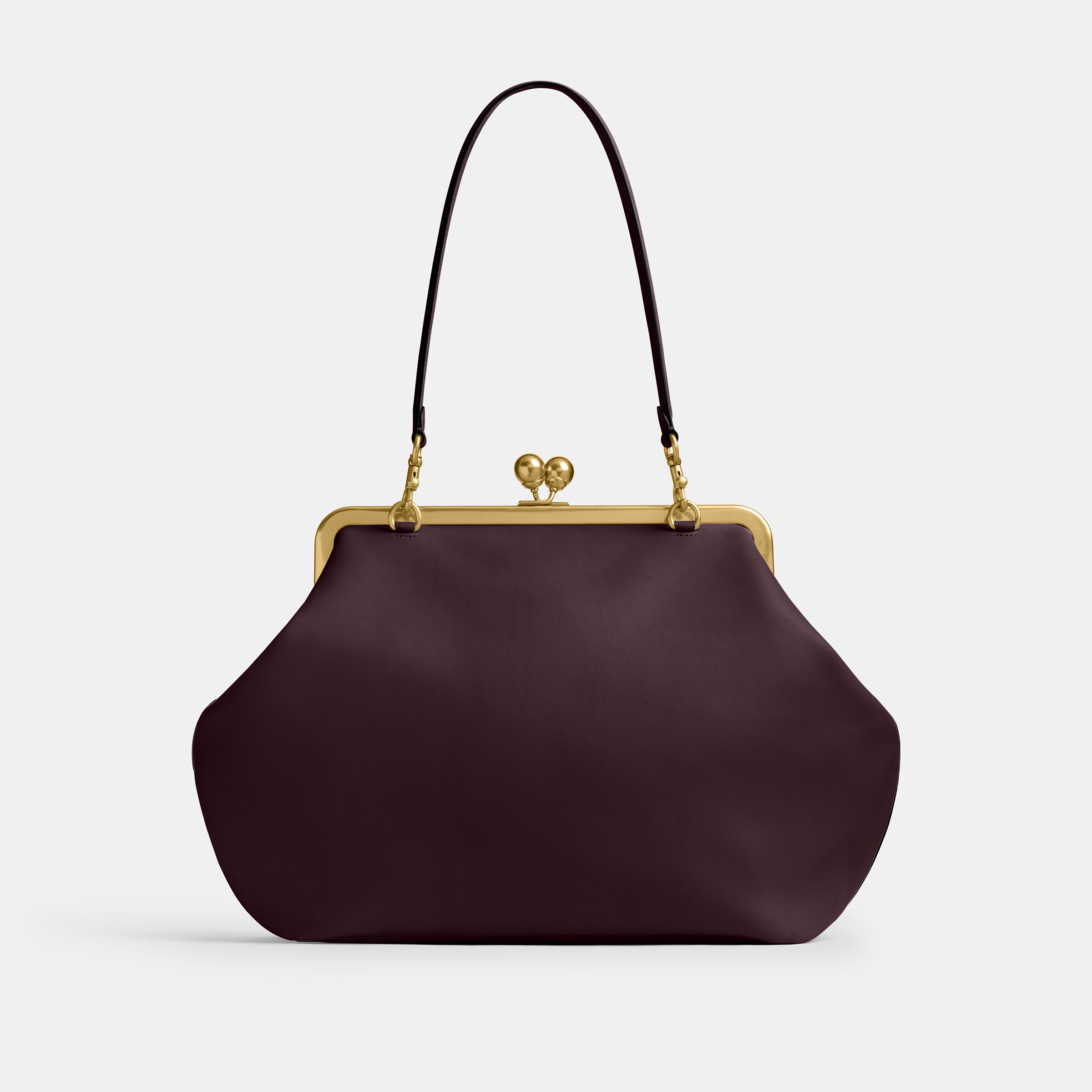 Buy COACH Large Kisslock Frame Bag Dark Purple Online in UAE