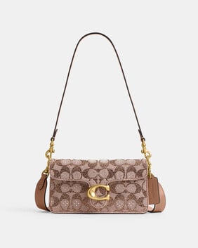 Soft Tabby Shoulder Bag 20 In Crystal Signature Jacquard