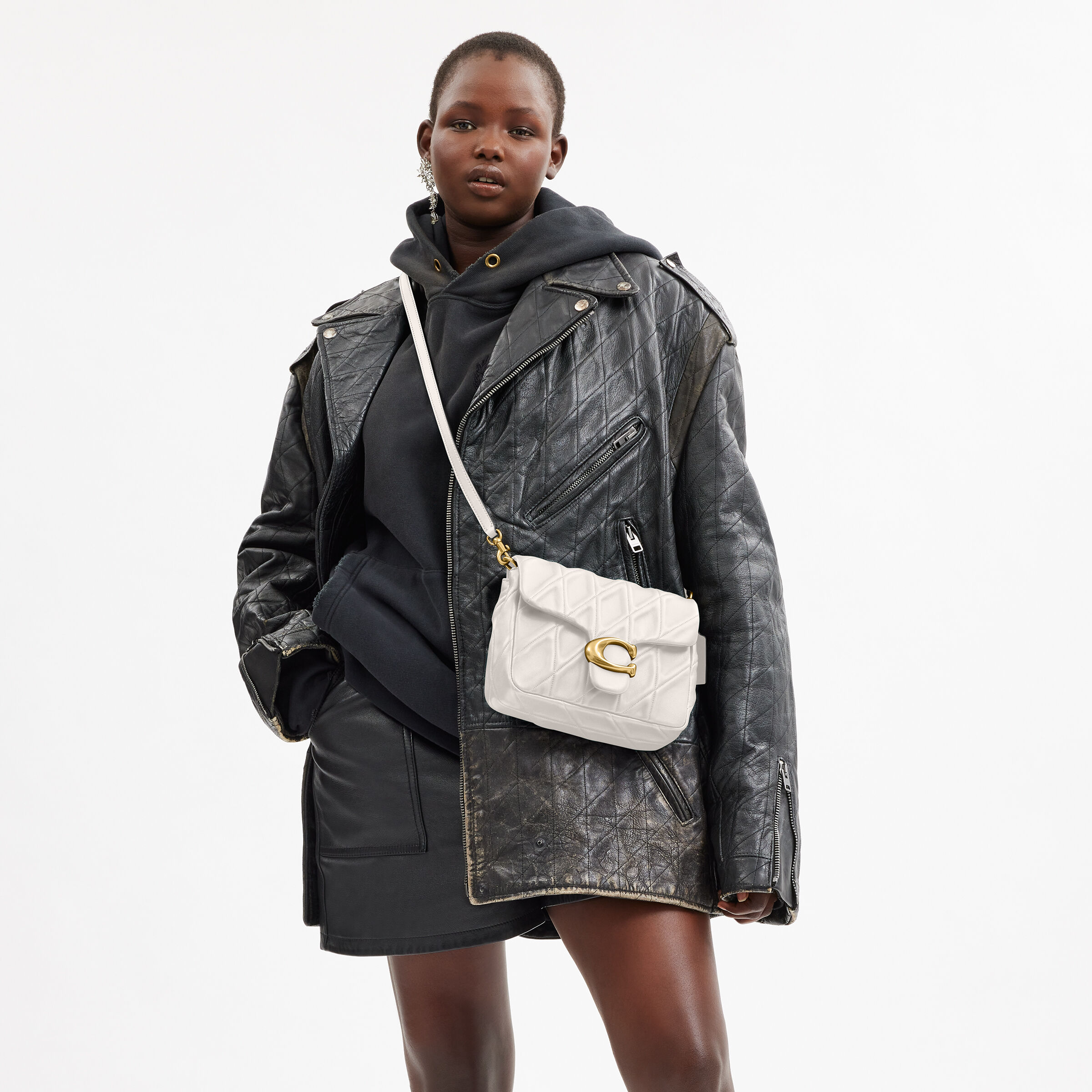 Buy COACH Times Square Tabby Shoulder Bag With Quilting 20 WHITE