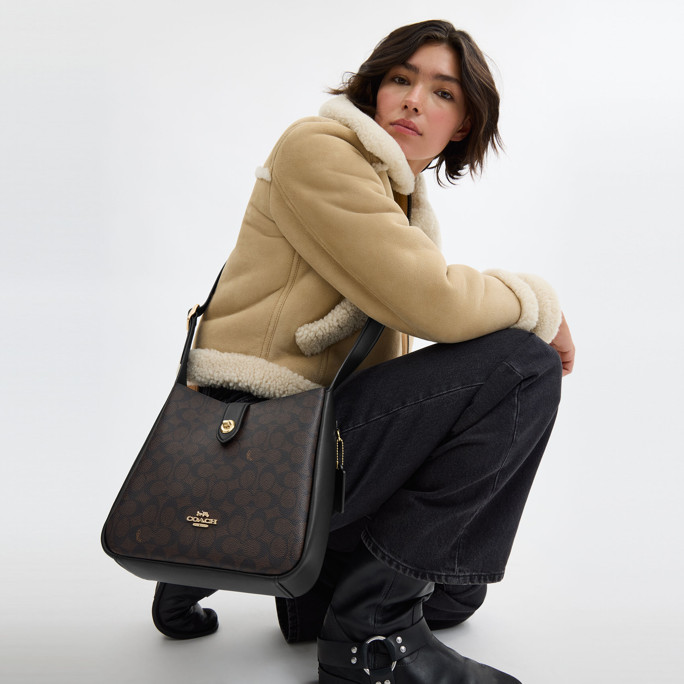 Buy COACH Hadley Convertible Crossbody Bag In Signature Canvas