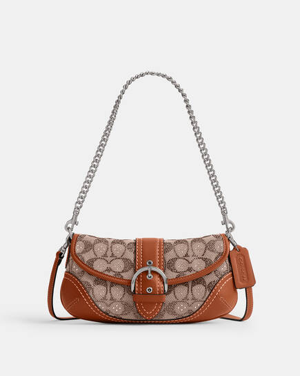 Buy COACH Soho Bag 25 In Crystal Signature Jacquard Brown Online 