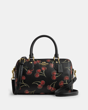 Rowan Satchel Bag With Cherry Print