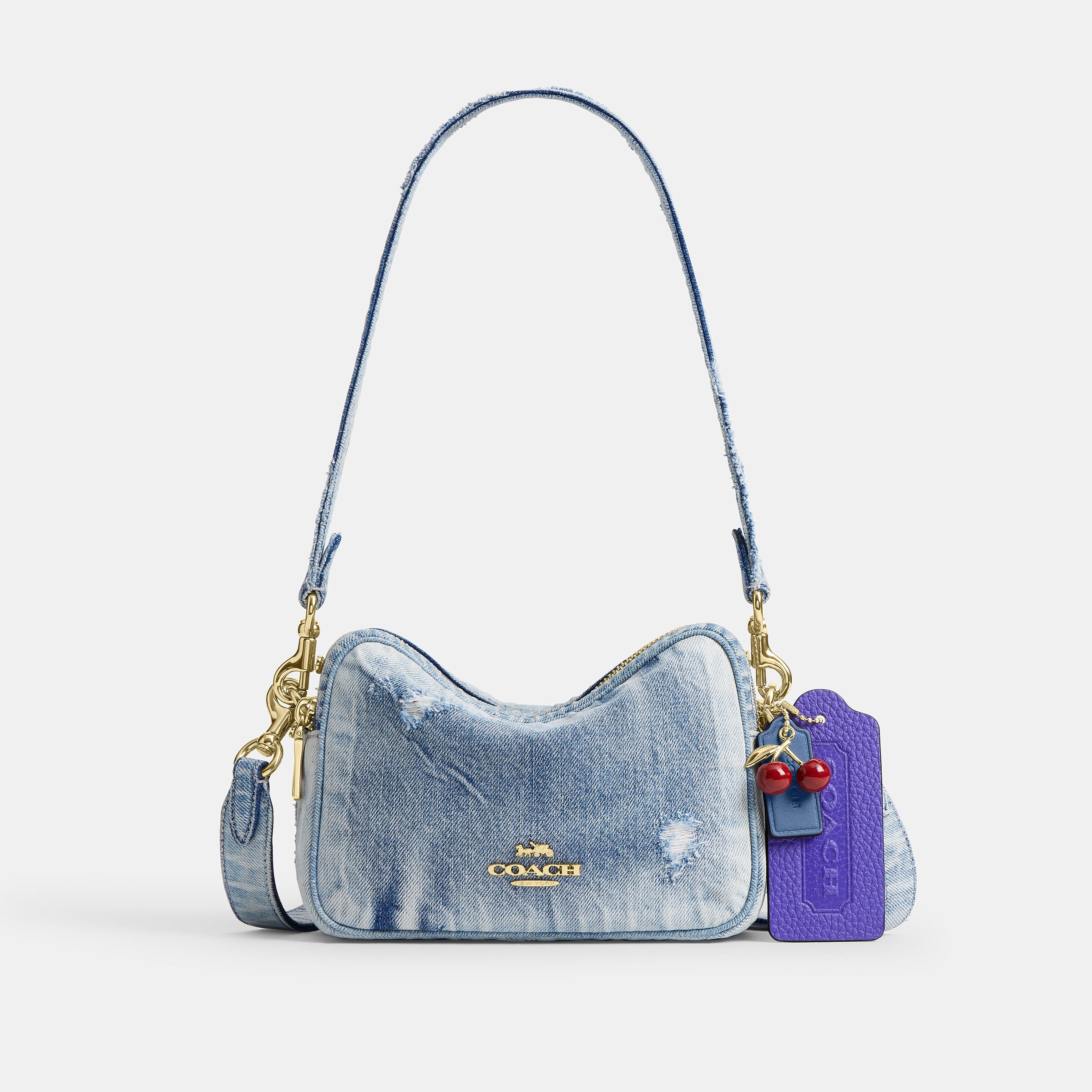 Buy COACH Mini Jamie Camera Bag In Loved Denim Light/Pastel Blue