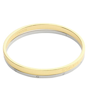 طقم أساور ثنائية بشعار الماركة في علبة