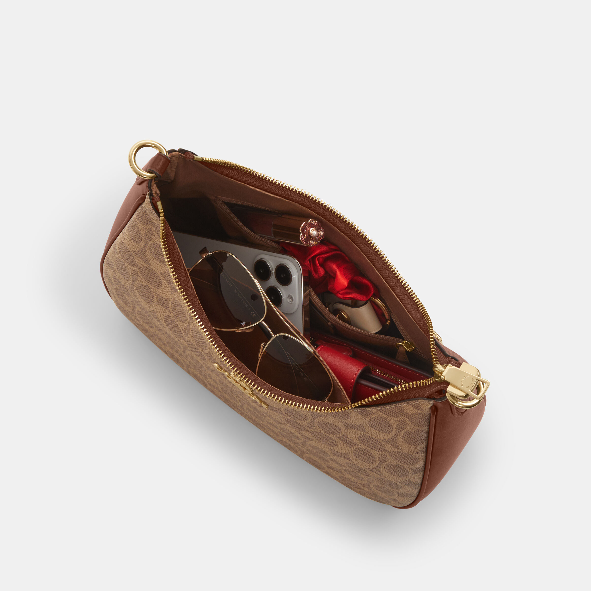 Buy COACH Teri Hobo Bag In Signature Canvas Dark Beige Online in UAE