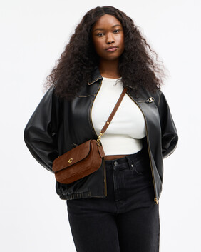 Suede Brook Flap Chain Bag