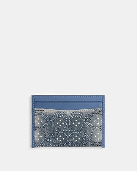 Crystal Signature Denim Essential Card Case